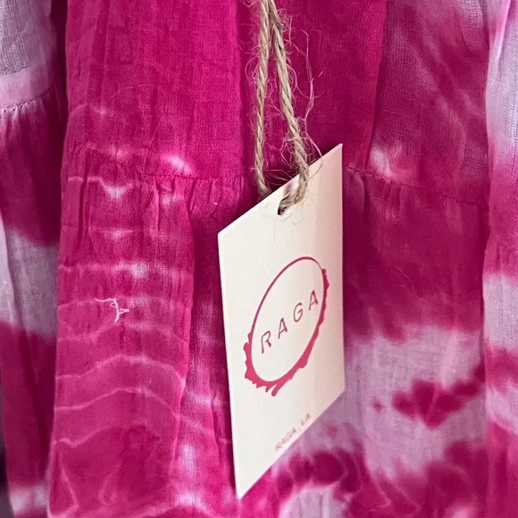 Raga Anthropologie Crochet Tie Dye Babydoll Dress/Tunic Top NWT Small - Picture 9 of 9